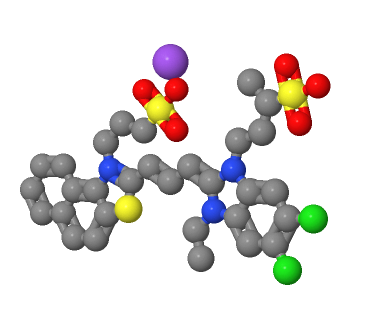 Hydrogen 2-(3-(5,6-dichloro-1-ethyl-1,3-dihydro-3-(3-sulphonatobutyl)-2H-benzimidazol-2-ylidene)-1-propenyl)-1-(3-sulphonatopropyl)naphtho[1,2-d]thiazolium, sodium salt