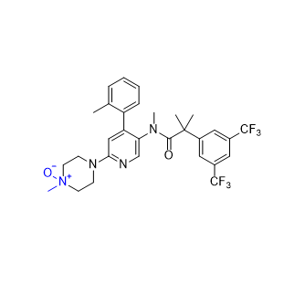 奈妥匹坦雜質(zhì)11,4-(5-(2-(3,5-bis(trifluoromethyl)phenyl)-N,2-dimethylpropanamido)-4- (o-tolyl)pyridin-2-yl)-1-methylpiperazine 1-oxide