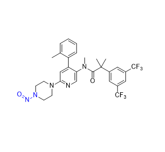 奈妥匹坦雜質(zhì)15,2-(3,5-bis(trifluoromethyl)phenyl)-N,2-dimethyl-N-(6-(4- nitrosopiperazin-1-yl)-4-(o-tolyl)pyridin-3-yl)propanamide