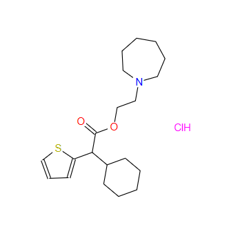 2-(hexahydro-1H-azepin-1-yl)ethyl -cyclohexylthiophen-2-acetate hydrochloride