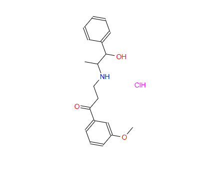 3-[(2-hydroxy-1-methyl-2-phenylethyl)amino]-3'-methoxypropiophenone hydrochloride