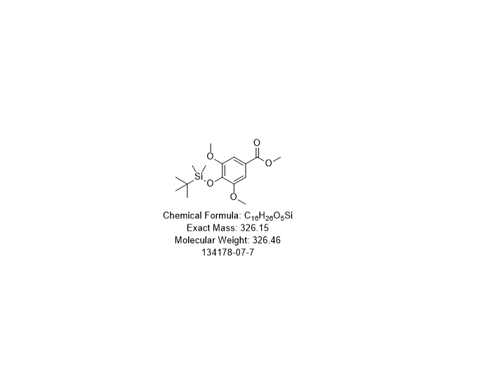 Benzoic acid, 4-[[(1,1-dimethylethyl)dimethylsilyl]oxy]-3,5-dimethoxy-, methyl ester,Benzoic acid, 4-[[(1,1-dimethylethyl)dimethylsilyl]oxy]-3,5-dimethoxy-, methyl ester