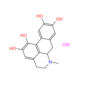 5,6,6a,7-tetrahydro-6-methyl-4H-dibenzo[de,g]quinoline-1,2,9,10-tetrol hydrochloride