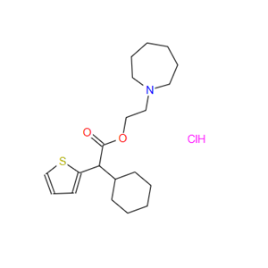 16199-90-9；2-(hexahydro-1H-azepin-1-yl)ethyl -cyclohexylthiophen-2-acetate hydrochloride