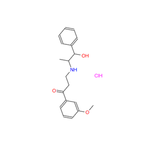 16648-69-4；3-[(2-hydroxy-1-methyl-2-phenylethyl)amino]-3'-methoxypropiophenone hydrochloride