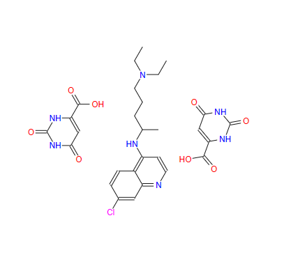 1,2,3,6-tetrahydro-2,6-dioxopyrimidine-4-carboxylic acid, compound with N4-(7-chloro-4-quinolyl)-N1,N1-diethylpentane-1,4-diamine (2:1)