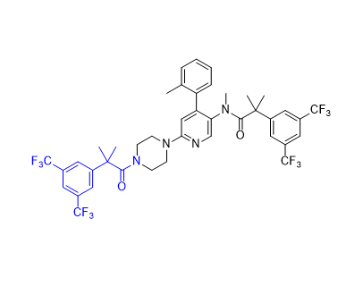 奈妥匹坦杂质02,2-(3,5-bis(trifluoromethyl)phenyl)-N-(6-(4-(2-(3,5-bis(trifluoromethyl) phenyl)-2-methylpropanoyl)piperazin-1-yl)-4-(o-tolyl)pyridin-3-yl)-N, 2-dimethylpropanamide