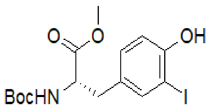 (S)-methyl 2-(tert-butoxycarbonylamino)-3-(4-hydroxy-3-iodophenyl)propanoate,(S)-methyl 2-(tert-butoxycarbonylamino)-3-(4-hydroxy-3-iodophenyl)propanoate