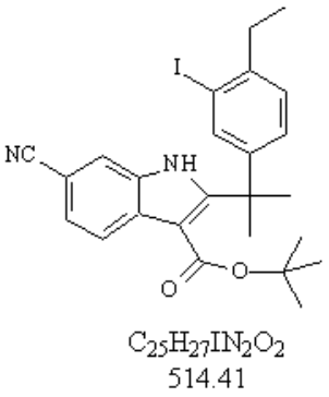 艾乐替尼中间体,tert-butyl 2-(2-(4-ethyl-3-iodophenyl)propan-2-yl)-6-isocyano-1H-indole-3-carboxylate