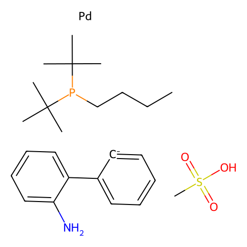 甲烷磺?；鵞二叔丁基（正丁基）膦]（2''-氨基-1,1''-聯(lián)苯-2-基）鈀（II）二氯甲烷加合物,Methanesulfonato[di-t-butyl(n-butyl)phosphine](2''-amino-1,1''-biphenyl-2-yl)palladium(II) dichloromethane adduct