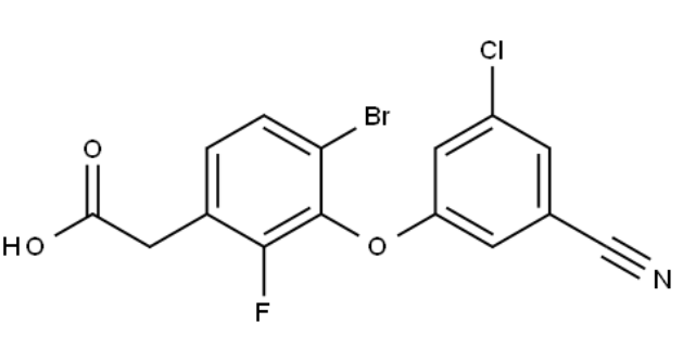 [4-溴-3-(3-氯-5-氰基苯氧基)-2-氟苯基]乙酸,[4-BROMO-3-(3-CHLORO-5-CYANOPHENOXY)-2-FLUOROPHENYL]ACETIC ACID