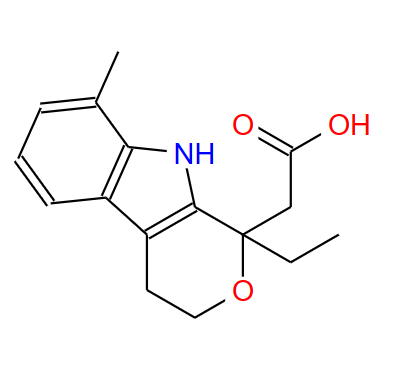 8-甲基依托酸,2-(1-ethyl-8-methyl-4,9-dihydro-3H-pyrano[3,4-b]indol-1-yl)acetic acid