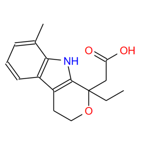 8-甲基依托酸,2-(1-ethyl-8-methyl-4,9-dihydro-3H-pyrano[3,4-b]indol-1-yl)acetic acid