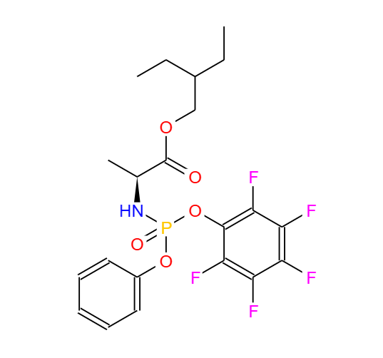 N-[(S)-(2,3,4,5,6-五氟苯氧基)苯氧基磷酰基]-L-丙氨酸异丙酯,2-ethylbutyl ((S)-(perfluorophenoxy)(phenoxy)phosphoryl)-L-alaninate