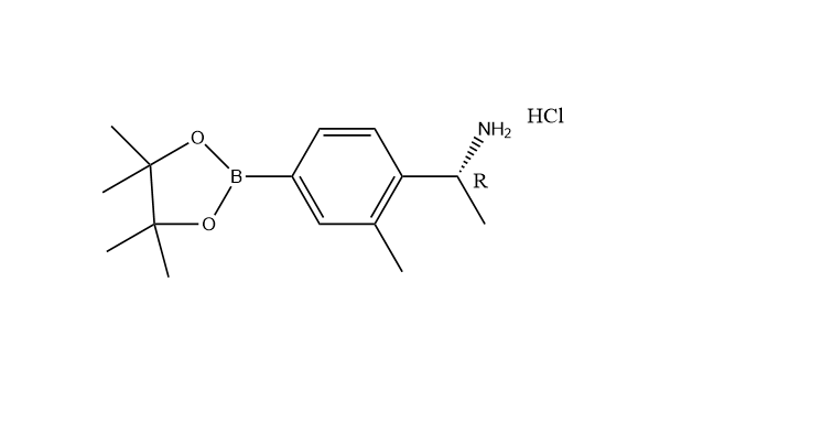 (R)-1-(2-甲基-4-(4,4,5,5-四甲基-1,3,22-二氧硼雜環(huán)戊烷-2-基)苯基)乙-1-胺鹽酸鹽,(R)-1-(2-Methyl-4-(4,4,5,5-tetramethyl-1,3,2-dioxaborolan-2-yl)phenyl)ethan-1-amine (hydrochloride)
