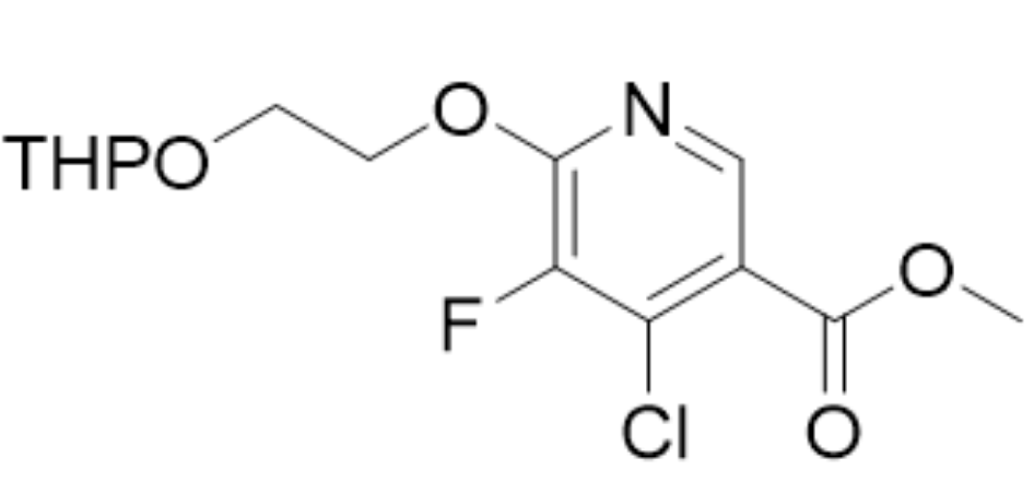 4-氯-5-氟-6-[2-[(四氢- 2h -吡喃-2-基)氧]乙氧基]- 3-吡啶羧酸甲酯,methyl 4-chloro-5-fluoro-6-(2-((tetrahydro-2H-pyran-2-yl)oxy)ethoxy)-3-pyridinecarboxylate