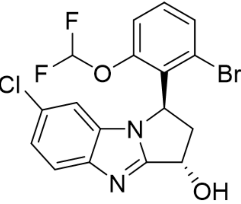 （1R，3S）-1-（2-溴-6-（二氟甲氧基）苯基）-7-氯-2,3-二氢-1H-苯并[d]吡咯并[1,2-a]咪唑-3-醇,(1R,3S)-1-(2-bromo-6-(difluoromet!oxy)phenyl)-7-chloro-23-dihydro-1H-benzo[d]pyrrolo[1,2-]imidazo1-3-0l