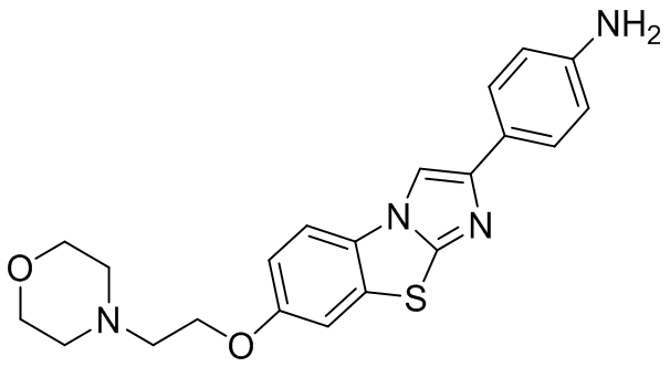 奎扎替尼雜質(zhì)A,7-[2-(Morpholin-4-yl)ethoxy]-2-(4-aminophenyl)imidazo[2,1-b][1,3]benzothiazole