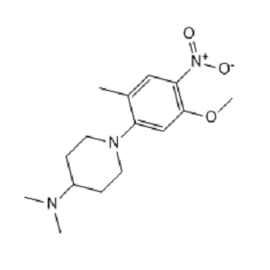 1-(5-methoxy-2-methyl-4-nitrophenyl)-N,N-dimethylpiperidin-4-amine,1-(5-methoxy-2-methyl-4-nitrophenyl)-N,N-dimethylpiperidin-4-amine