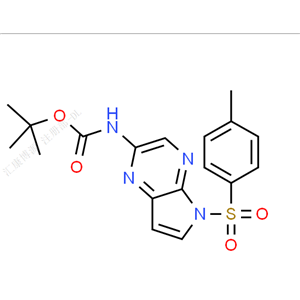 N-[5-[(4-甲基苯基)磺酰基]-5H-吡咯并[2,3-b]吡嗪-2-基]氨基甲酸叔丁酯,N-[5-[(4-Methylphenyl)sulfonyl]-5H-pyrrolo[2,3-b]pyrazin-2-yl]carbamic acid 1,1-dimethylethyl ester