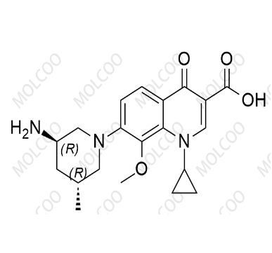 奈诺沙星杂质1,7-((3R,5R)-3-amino-5-methylpiperidin-1-yl)-1-cyclopropyl-8-methoxy-4-oxo-1,4-dihydroquinoline-3-carboxylic acid