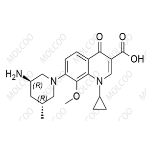 奈诺沙星杂质1,7-((3R,5R)-3-amino-5-methylpiperidin-1-yl)-1-cyclopropyl-8-methoxy-4-oxo-1,4-dihydroquinoline-3-carboxylic acid