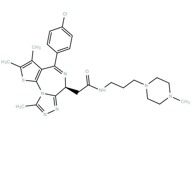 (S)-2-(4-(4-氯苯基)-2,3,9-三甲基-6H-噻吩并[3,2-f][1,2,4]三唑并[4,3-a][1,4]二氮杂卓-6-基)-N-(3-(4-甲基哌嗪-1-基)丙基)乙酰胺,(S)-2-(4-(4-Chlorophenyl)-2,3,9-trimethyl-6H-thieno[3,2-f][1,2,4]triazolo[4,3-a][1,4]diazepin-6-yl)-N-(3-(4-methylpiperazin-1-yl)propyl)acetamide