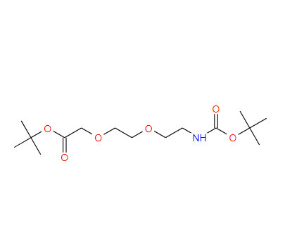 5,8,11-三氧-2-氮杂十三烷酸，12,12-二甲基-10-氧代-1,1-二甲基乙酯,5,8,11-Trioxa-2-azatridecanoic acid, 12,12-dimethyl-10-oxo-, 1,1-dimethylethyl ester