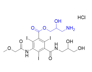 碘普罗胺杂质01,3-amino-2-hydroxypropyl3-((2,3-dihydroxypropyl)carbamoyl)-2,4,6- triiodo-5-(2-methoxyacetamido)benzoate hydrochloride