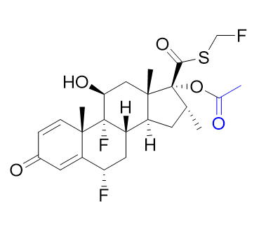 丙酸氟替卡松杂质05,6α,9-difluoro-17-[[(fluoromethyl)sulfanyl]carbonyl]-11β-hydroxy-16αmethyl-3-oxoandrosta-1,4-dien-17α-yl acetate