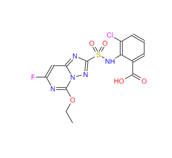 3-氯-2-[(5-乙氧基-7-氟-[1,2,4]三唑并[5,1-F]嘧啶-2-基)磺酰氨基]苯甲酸,3-Chloro-2-[[(5-ethoxy-7-fluoro[1,2,4]triazolo[1,5-c]pyrimidin-2-yl)sulfonyl]amino]benzoic acid