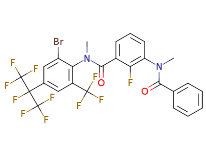 N-(2-bromo-4-(perfluoropropan-2-yl)-6-(trifluoromethyl)phenyl)-2-fluoro-N-methyl-3-(N-methylbenzamide)benzamide,N-(2-bromo-4-(perfluoropropan-2-yl)-6-(trifluoromethyl)phenyl)-2-fluoro-N-methyl-3-(N-methylbenzamide)benzamide