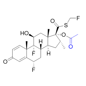丙酸氟替卡松杂质05,6α,9-difluoro-17-[[(fluoromethyl)sulfanyl]carbonyl]-11β-hydroxy-16αmethyl-3-oxoandrosta-1,4-dien-17α-yl acetate