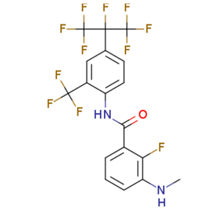 2-fluoro-3-(methylamino)-N-(4-(perfluoropropan-2-yl)-2-(trifluoromethyl)phenyl)benzamide