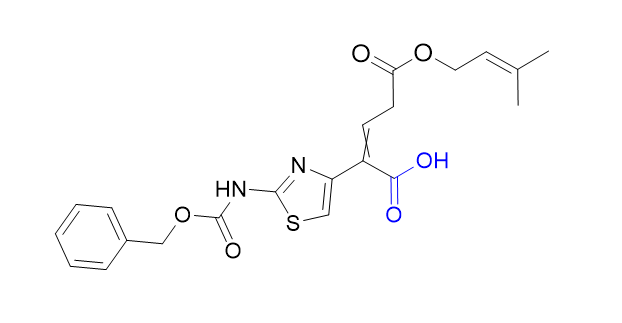 头孢布烯杂质07,2-(2-(((benzyloxy)carbonyl)amino)thiazol-4-yl)-5-((3-methylbut-2- en-1-yl)oxy)-5-oxopent-2-enoic acid