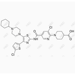 阿伐曲泊帕雜質(zhì)40,1-(3-chloro-5-((4-(5-chlorothiophen-2-yl)-5-(4-cyclohexylpiperazin-1-yl)thiazol-2-yl)carbamoyl)pyridin-2-yl)piperidine-4-carboxylic acid