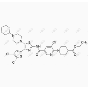 阿伐曲泊帕杂质42,ethyl 1-(3-chloro-5-((5-(4-cyclohexylpiperazin-1-yl)-4-(4,5-dichlorothiophen-2-yl)thiazol-2-yl)carbamoyl)pyridin-2-yl)piperidine-4-carboxylate