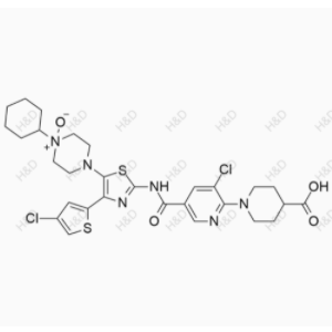 阿伐曲泊帕杂质43,4-(2-(6-(4-carboxypiperidin-1-yl)-5-chloronicotinamido)-4-(4-chlorothiophen-2-yl)thiazol-5-yl)-1-cyclohexylpiperazine 1-oxide