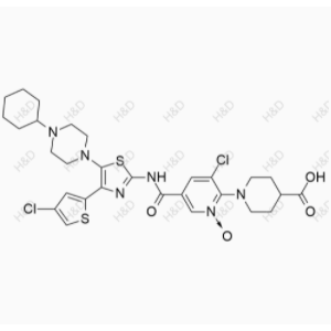 阿伐曲泊帕杂质21,2-(4-carboxypiperidin-1-yl)-3-chloro-5-((4-(4-chlorothiophen-2-yl)-5-(4-cyclohexylpiperazin-1-yl)thiazol-2-yl)carbamoyl)pyridine 1-oxide