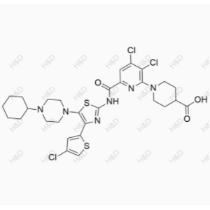 阿伐曲泊帕杂质26,1-(3,4-dichloro-6-((4-(4-chlorothiophen-2-yl)-5-(4-cyclohexylpiperazin-1-yl)thiazol-2-yl)carbamoyl)pyridin-2-yl)piperidine-4-carboxylic acid