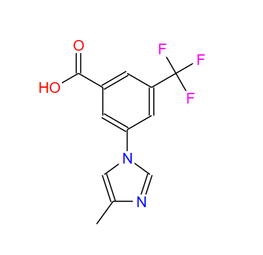 3-(4-甲基咪唑-1-基)-5-三氟甲基苯甲酸,3-(4-Methylimidazol-1-yl)-5-trifluoromethylbenzoic acid