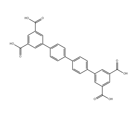 1,1':4',1'':4'',1'''-四苯基]-3,3''',5,5'''-四羧酸,1,1':4',1'':4'',1'''-Quaterphenyl]-3,3''',5,5'''-tetracarboxylic acid