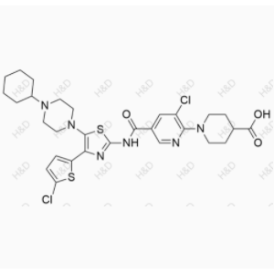 阿伐曲泊帕杂质40,1-(3-chloro-5-((4-(5-chlorothiophen-2-yl)-5-(4-cyclohexylpiperazin-1-yl)thiazol-2-yl)carbamoyl)pyridin-2-yl)piperidine-4-carboxylic acid