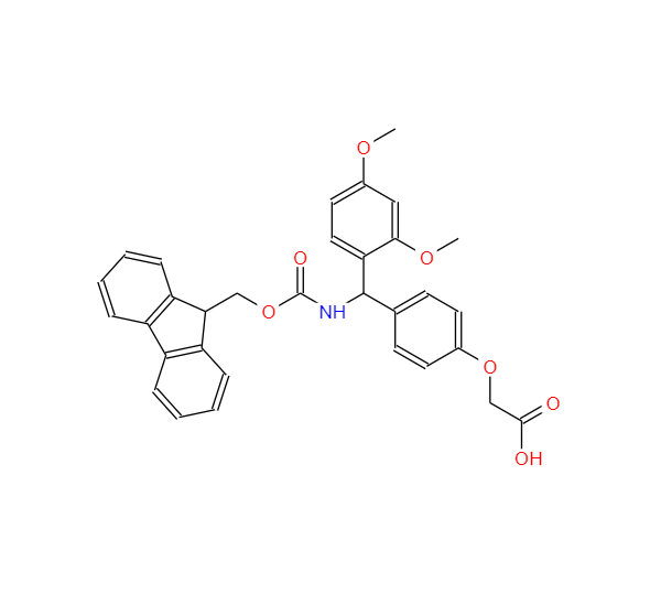 4-[(2,4-二甲氧基苯基)(FMOC-氨基)甲基]苯氧乙酸,RINK AMIDE LINKER