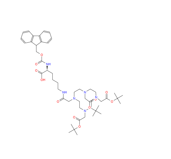 Fmoc-DOTA-三叔丁酯-6-氨基-L-賴氨酸,Fmoc-L-Lys-mFmoc-L-Lys-mono-amide-DOTA-tris(t-Bu ester)ono-amide-DOTA-tris(t-Bu ester)