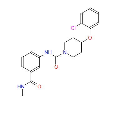 4-(2-氯苯氧基)-N-[3-[(甲胺基)羰基]苯基]-1-哌啶羧胺,4-(2-Chlorophenoxy)-N-[3-[(methylamino)carbonyl]phenyl]-1-Piperidinecarboxamide