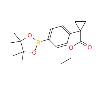 乙基 4-(1-乙氧基羰基环丙基)苯硼酸, 频哪醇 酯,Ethyl 1-[4-(4,4,5,5-tetramethyl-1,3,2-dioxaborolan-2-yl)phenyl]cyclopropane-1-carboxylate