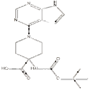 4-((叔丁氧基羰基)氨基)-1-(7H-吡咯并[2,3-d]嘧啶-4-基)哌啶-4-羧酸,4-((tert-Butoxycarbonyl)amino)-1-(7H-pyrrolo[2,3-d]pyrimidin-4-yl)piperidine-4-carboxylic acid