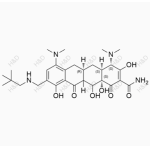 二氫奧馬環(huán)素,(4S,4aS,5aR,12aS)-4,7-bis(dimethylamino)-3,10,12,12a-tetrahydroxy-9-((neopentylamino)methyl)-1,11-dioxo-1,4,4a,5,5a,6,11,11a,12,12a-decahydrotetracene-2-carboxamide