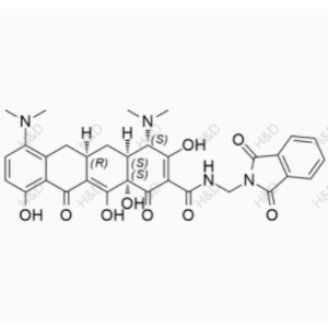 奥马环素杂质12,(4S,4aS,5aR,12aS)-4,7-bis(dimethylamino)-N-((1,3-dioxoisoindolin-2-yl)methyl)-3,10,12,12a-tetrahydroxy-1,11-dioxo-1,4,4a,5,5a,6,11,12a-octahydrotetracene-2-carboxamide